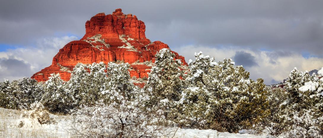 Bell Rock Sedona Snow